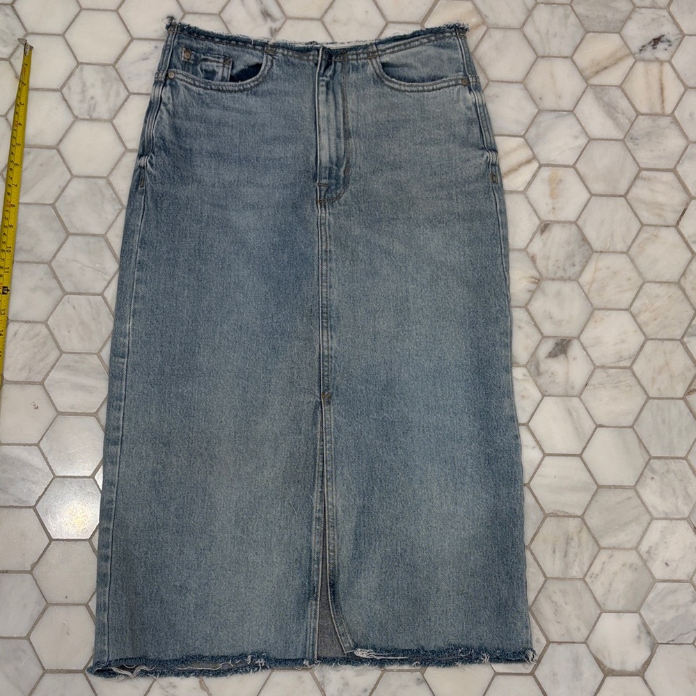 Denim Midi Skirt